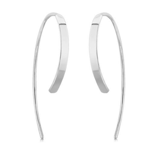 14kw Flat Sweep Earrings - 14342WG