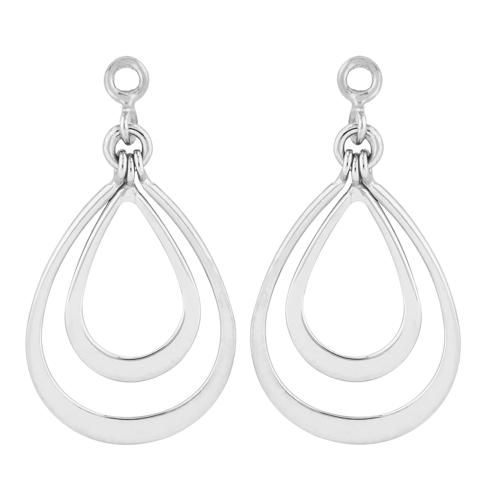 14kw Sm Double Pearshaped Drops Earrings Jackets - 7718JWG