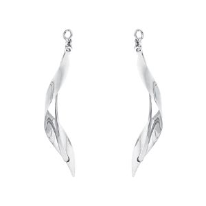 14kw Sm. Leaf & Wire Drop Earrings Jackets - 7650JWG