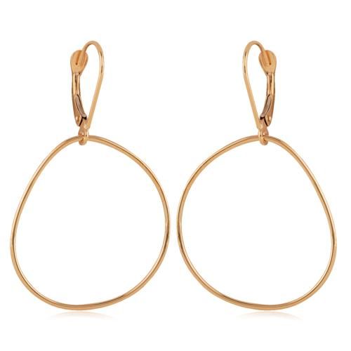 14ky Abstract Circle Drop L-b Earrings - 14492