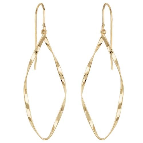 14ky Almond Twist Drop Earrings - 14458