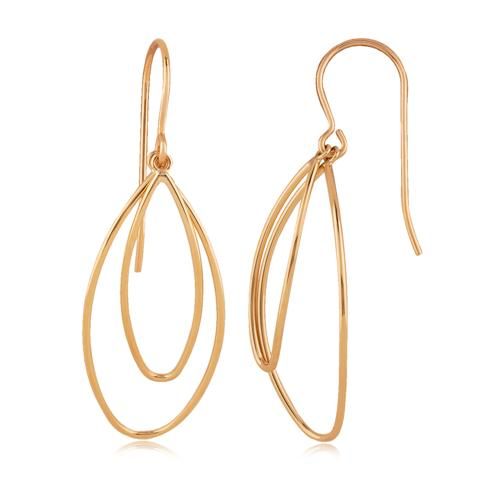 14ky Double Tear Drops Earrings - 14489