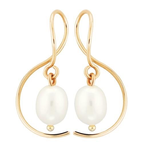 14ky Mini Dangling Fw-pearl Earrings - 13395MINI-FP