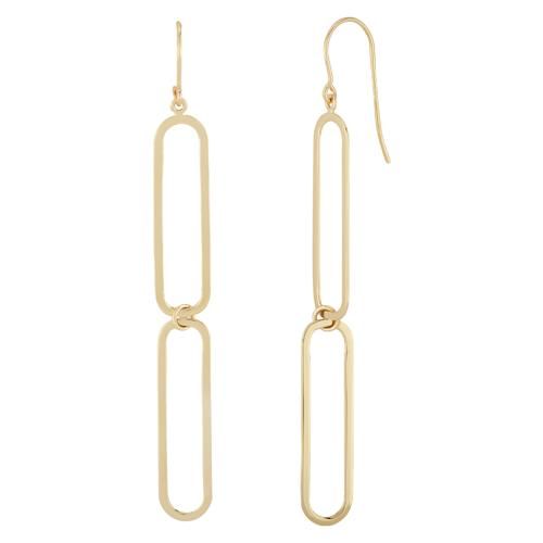 14ky Paper Clip Dangle Earrings - 14448