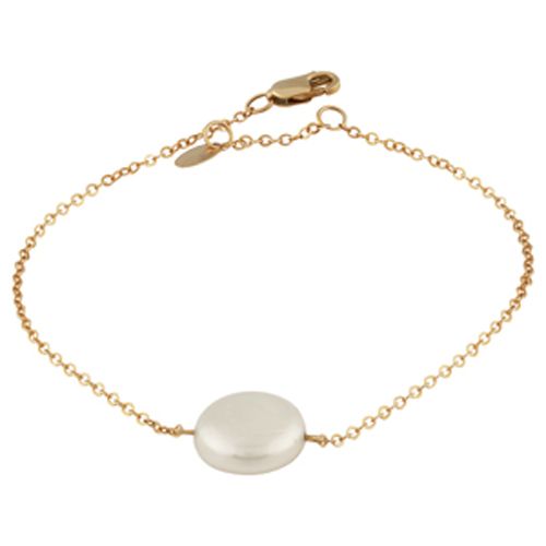 14ky Single Round Coin Pearl 7-7.5 Inch Bracelet - 9020977-5CO
