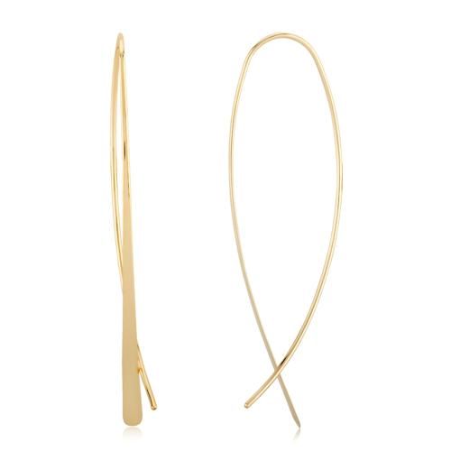 14ky Tapered Tear Drops Earrings - 14427