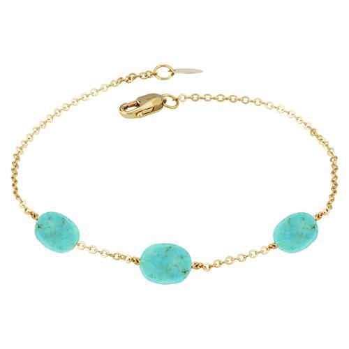 14ky Turq Nugget 7 In Bracelet - 9020957TQ