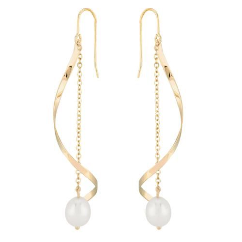 14ky Wrap Around Fwp Drop Earrings - 14397FP