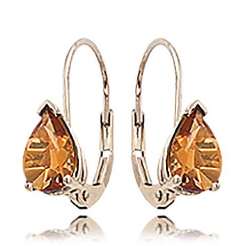 2-7x5 Citrine Earrings - 90166ci - 14k Yellow Gold