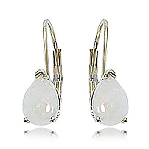 2-7x5 Opal Earrings - 90166op - 14k Yellow Gold