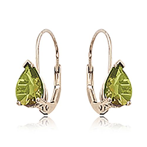 2-7x5 Peridot Earrings - 90166pe - 14k Yellow Gold