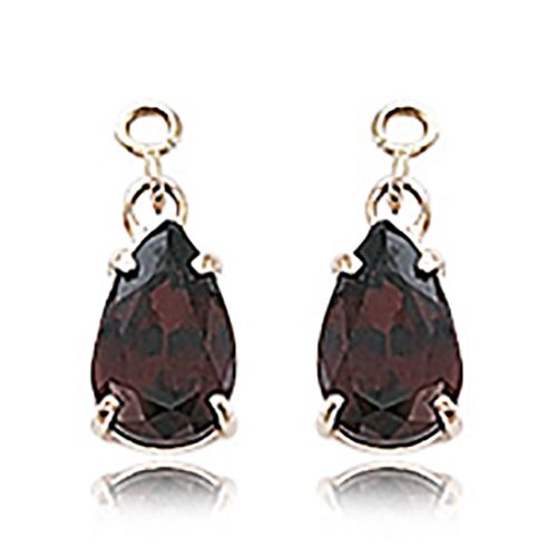 9x6 Ps Garnet Earrings - 90141jga - 14k Yellow Gold