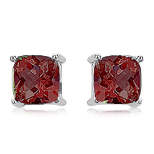 Cushion Checkerboard 7mm Earrings - 90148ga-ss - Sterling Silver