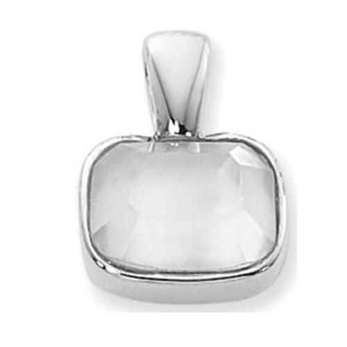 14x10 Heirloon Cushion Mother Of Pearl Dbl.t Pendant - 80377mop-ss
