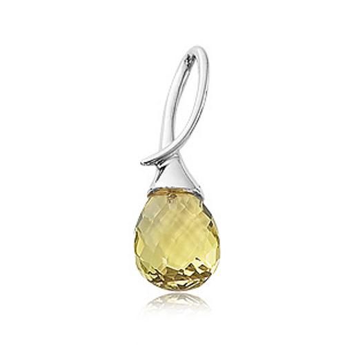 14x12 Ps Briolette Oro Verde Pendant - 80329ov-ss - Sterling Silver