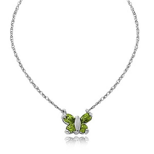 2-3mm Rd-2-5x3 Peridot -16 Inch Pendant - 80178pe16-ss
