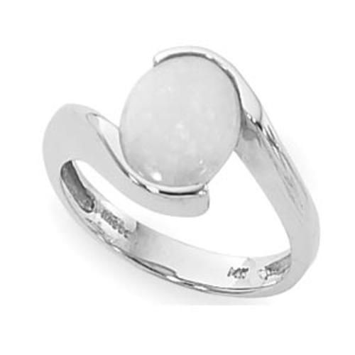 10x8 Oval Opal Ring - 70783op-ss - Sterling Silver