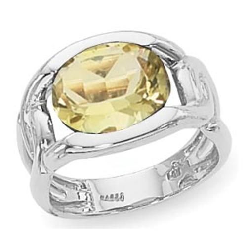 12x10 Oval Oro Verde Ring - 70859ov-ss - Sterling Silver