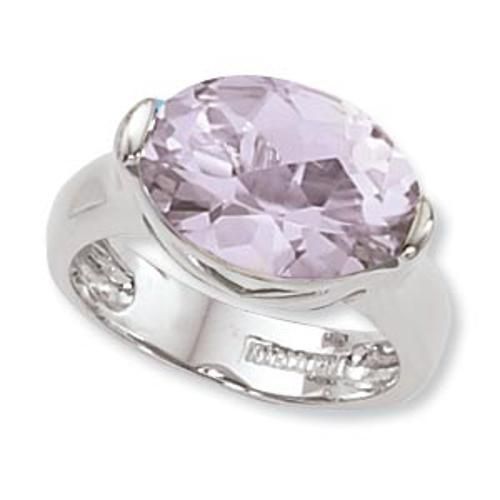 14x10 Oval Checkerboard Rose De France Ring - 70782rdf-ss