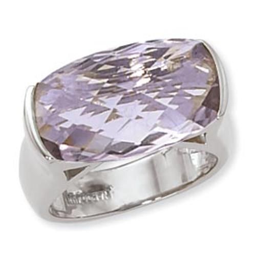 18x10 Cushion Briolette Rose De France Ring - 70898rdf-ss