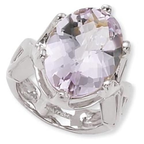 18x13 Oval-rose De France Ring - 70872rdf-ss - Sterling Silver