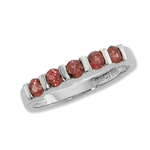 5-3mm Garnet Round Ring - 70253ga-ss - Sterling Silver
