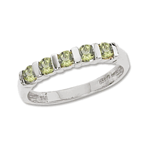 5-3mm Peridot Round Ring - 70253pe-ss - Sterling Silver