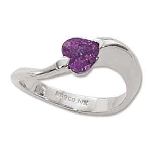 6mm Hs Amethyst Ring - 70389am-ss - Sterling Silver