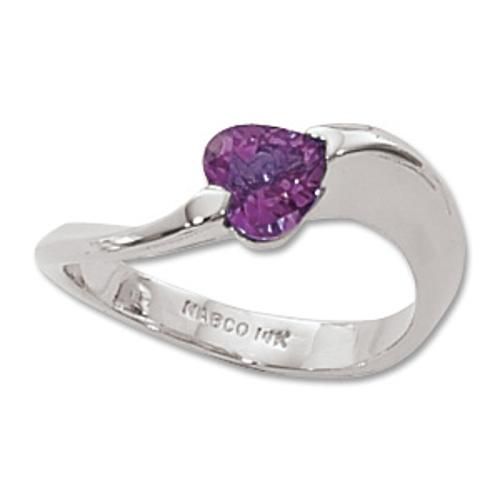6mm Hs Amethyst Ring - 70389am-ss - Sterling Silver