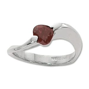 6mm Hs Garnet Ring - 70389ga-ss - Sterling Silver