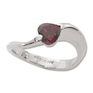 6mm Hs Rhodolite Ring - 70389rh-ss - Sterling Silver