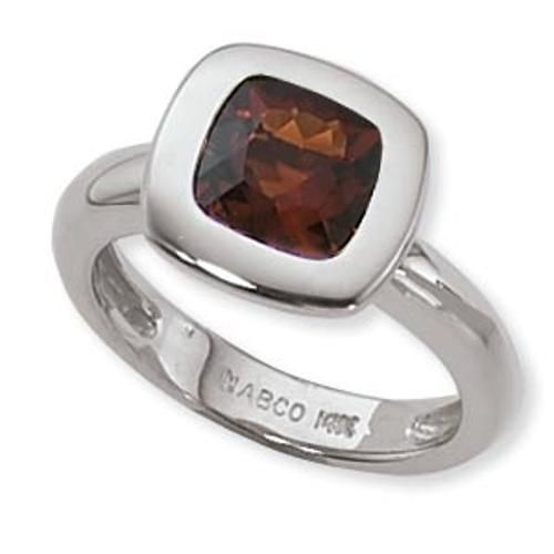 8mm Faceted Cushion Madeira Citrine Ring - 70729cm-ss