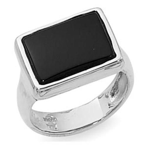 Onyx Ring - 70880ox-ss - Sterling Silver