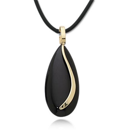 Onyx Sweep Fashion  Pendant - 706900ox - 14k Yellow Gold