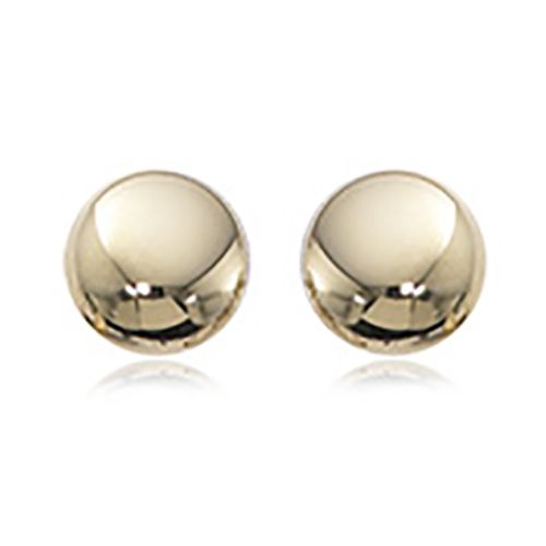 Fashion Flat Ball Stud Earrings - 1339 - 14k Yellow Gold