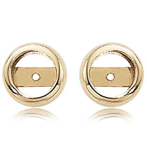 Fashion Round Frame Jackets Earrings - 12049j - 14k Yellow Gold