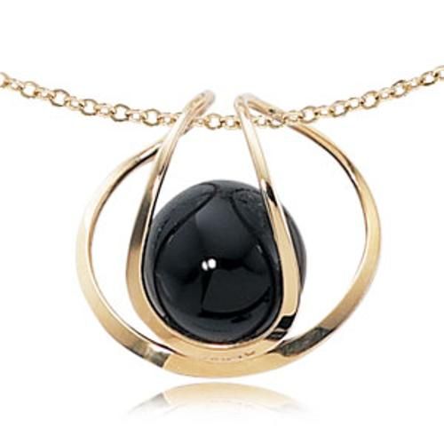 Tortellini Onyx Slide Fashion Pendant - 699500ox - 14k Yellow Gold