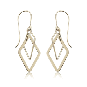 Fashion Diamond Interlock Drop Earrings - 355200 - 14k Yellow Gold