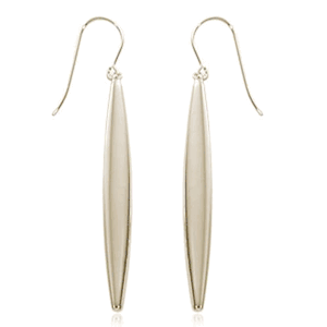 Fashion Flat Oval Drop Earrings - 4101 - 14k Yellow Gold