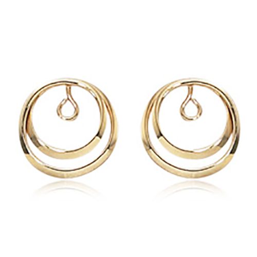 Fashion Circle Button Jackets Earrings - 282600j - 14k Yellow Gold