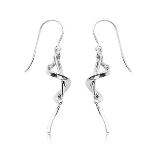 Fashion Double Cork Twist Earrings - 4221-ss - Sterling Silver