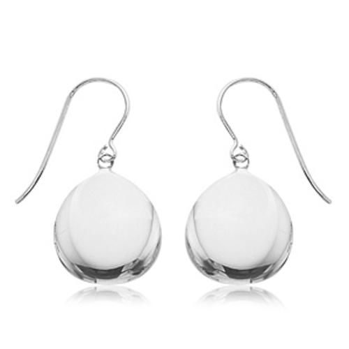 Fashion Flat Teardrop Earrings - 4222-ss - Sterling Silver