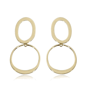 Fashion Open Trembling Circle Earrings - 13575 - 14k Yellow Gold