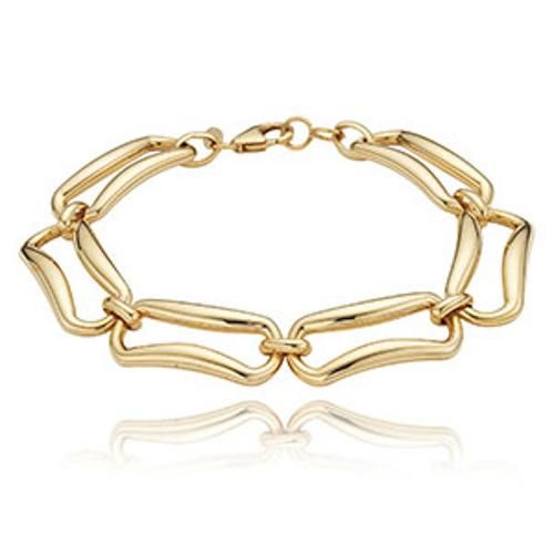 Fashion Rectangle Link Bracelet - 435707 - 14k Yellow Gold