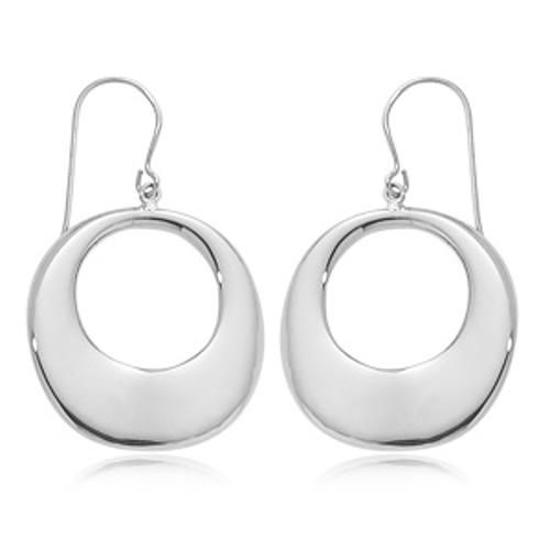 Fashion Round Drop With Hook Earrings - 4181-ss - Sterling Silver