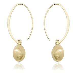 Fashion Simple Sweep Nugget Earrings - 13462bn - 14k Yellow Gold