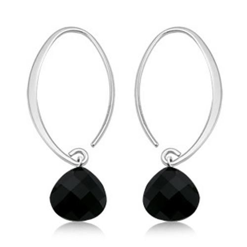Fashion Sweep Onyx Briolette Earrings - 13462oxf-ss