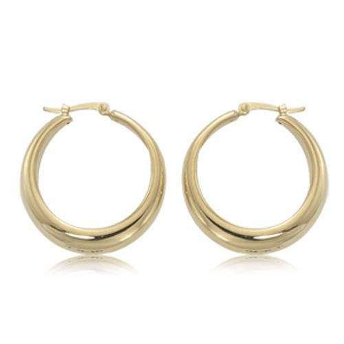 Fashion Small Modern Round Hoop Earrings - 4270 - 14k Yellow Gold