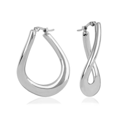 Fashion Small Wavy Hoop Earrings - 4213-ss - Sterling Silver