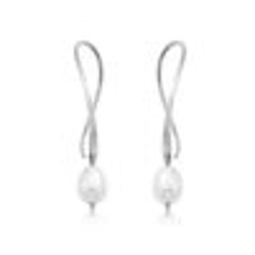 Sterling Silver Ear Wire Sweep Small W-fp Earrings - 14238FP-SS